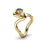 حلقه طلای ۱۸ عیار زنانه مدل سنم - تصویر 2