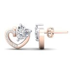 گوشواره طلای ۱۸ عیار رزگلد جانریکا - تصویر 2